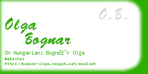 olga bognar business card